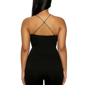 K-POP Style Black Romper Jumpsuit for Women | Sleeveless Bodycon Streetwear Fashion