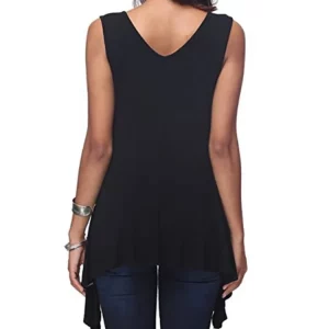 K-POP Style Black V-Neck Sleeveless Vest for Women | Streetwear Fashion Top