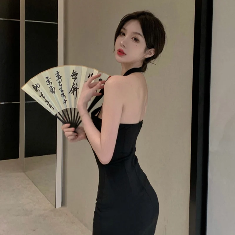 K-POP Style Cheongsam Bodycon Dress | Irregular Collar | Off-Shoulder | Sexy Slim Fit
