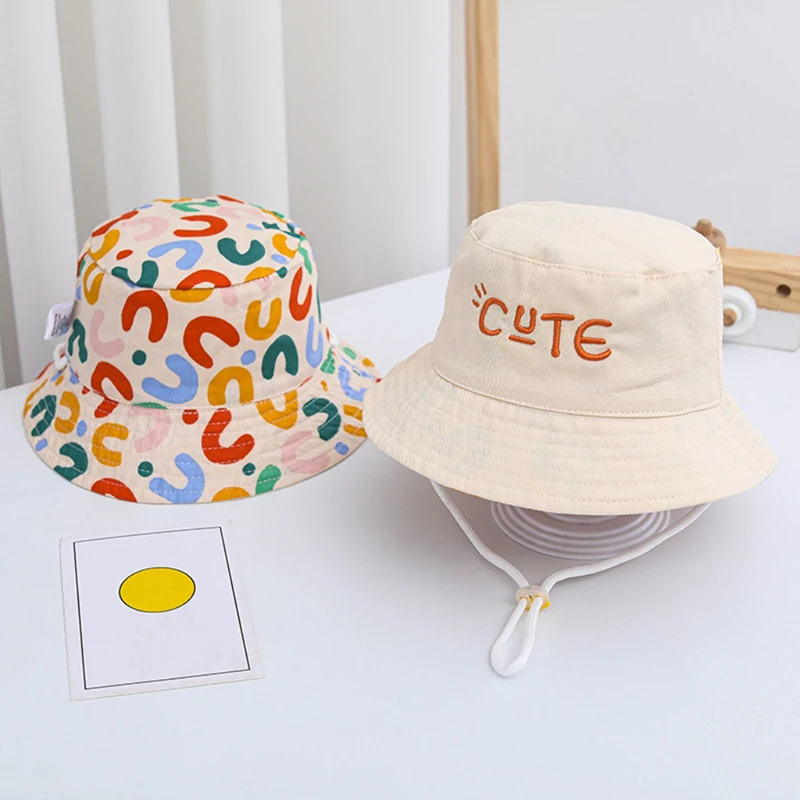 K-POP Style Cotton Sun Hat for Kids | Double-sided Outdoor Sunshade Cap