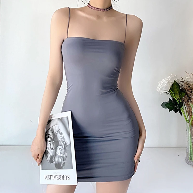 K-POP Style Halter Mini Dress | Sexy Sleeveless Clubwear for Women | Korean Fashion Bodycon Summer Clothes