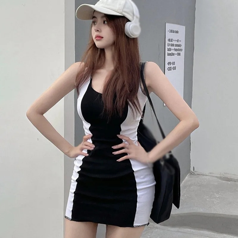 K-POP Style Sleeveless Camisole Dress for Women - Summer Beach Party Fashion