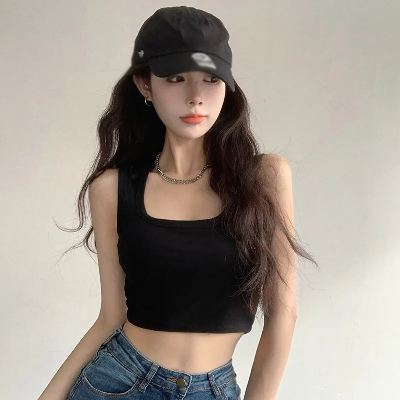 K-POP Style Square Neck Tube Top for Women | Summer Sleeveless Camisole