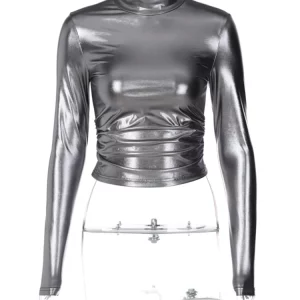 K-POP Style Turtleneck Crop Top for Women | Streetwear Fashion