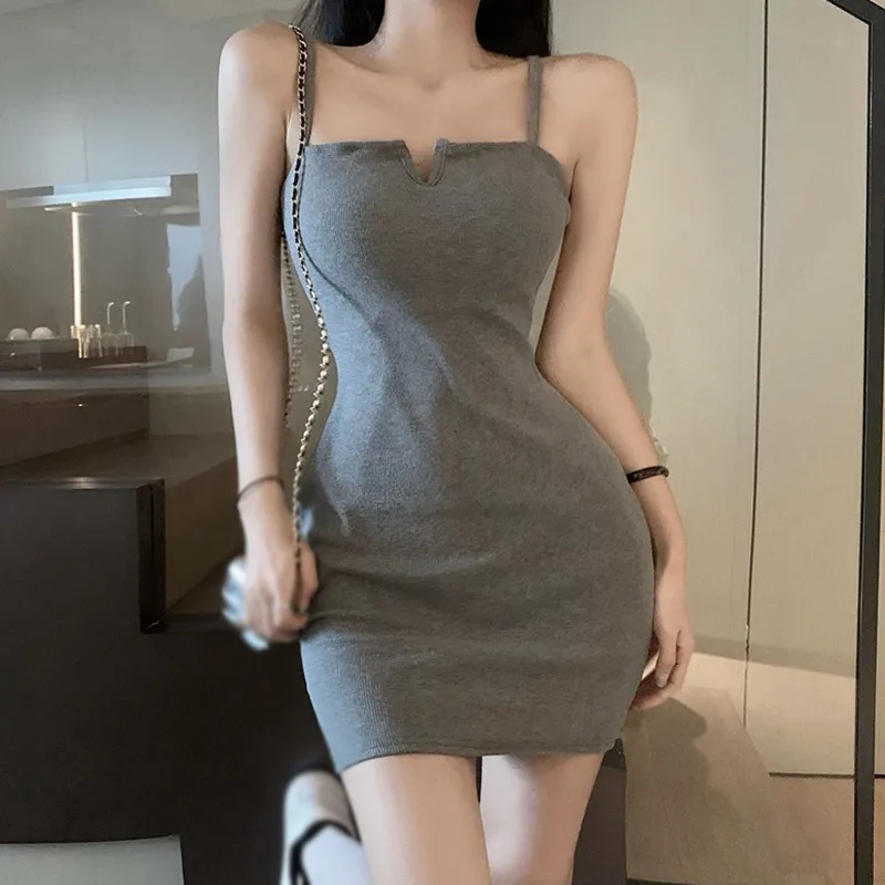 K-POP Style V-Neck Camisole Dress | Summer Women's Streetwear Fashion