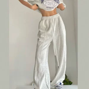 K-POP Style Women's Wide Leg Sweatpants - Hip Hop Streetwear Fashion