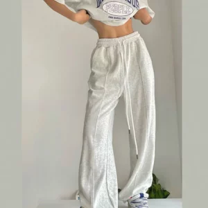 K-POP Style Women's Wide Leg Sweatpants - Hip Hop Streetwear Fashion