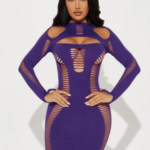 Sexy Sheer Sheath Dress | Hollow Out Bare Shoulder | Bodycon Nightclub Party Outfit