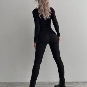 Velvet Skinny Jumpsuit: Gen Z & Y2K K-POP Streetwear Fashion