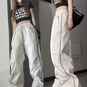 Y2K Streetwear Baggy Cargo Pants | Oversized Hip Hop Sweatpants