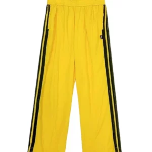 Y2K Streetwear Yellow Wide Leg Track Pants for Women - K-POP Korean Fashion Harajuku Style