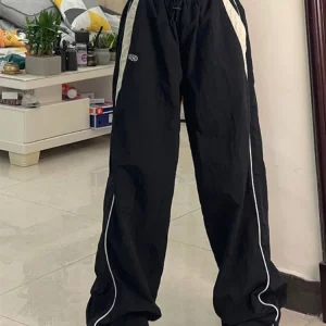 Y2K Women's Korean Streetwear Baggy Parachute Track Pants